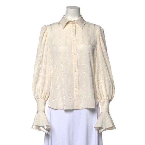 See By Chloe Tops - SEE by Chloe - Long Sleeve Button-Up Top